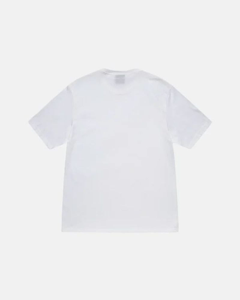 White Stussy Stock Box T Shirts | 3521QXCMZ