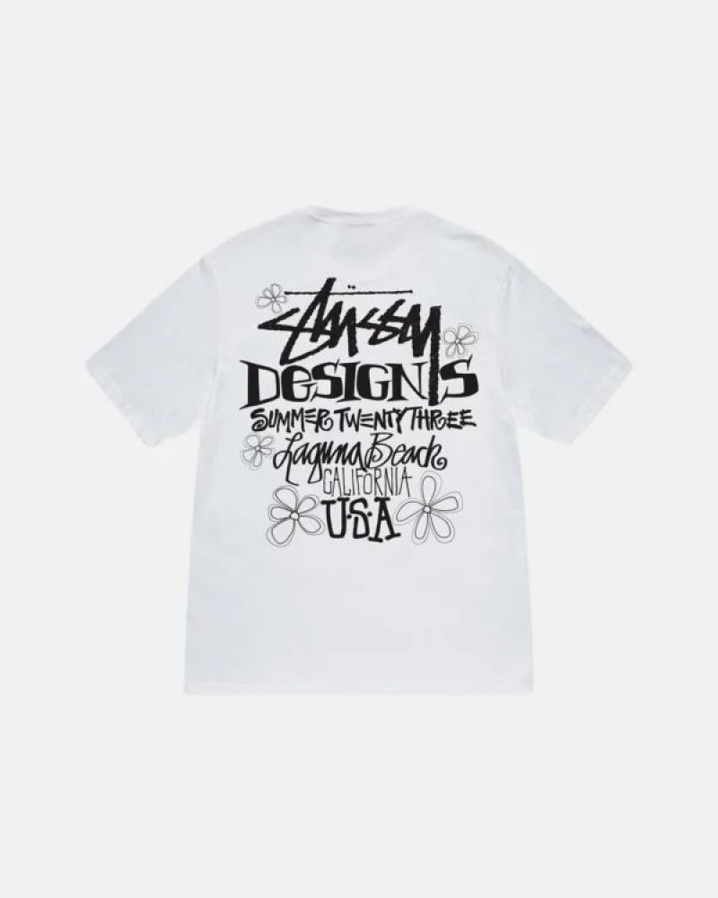 White Stussy Summer Lb T Shirts | 4179YFTVQ