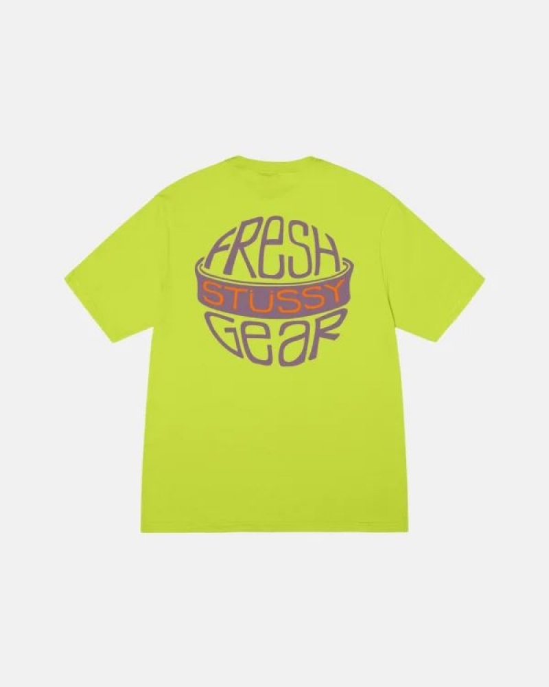 Yellow Stussy Fresh Gear T Shirts | 8731WDLCA