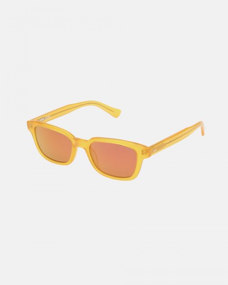 Yellow Stussy Owen Sunglasses | 5203YJNQM