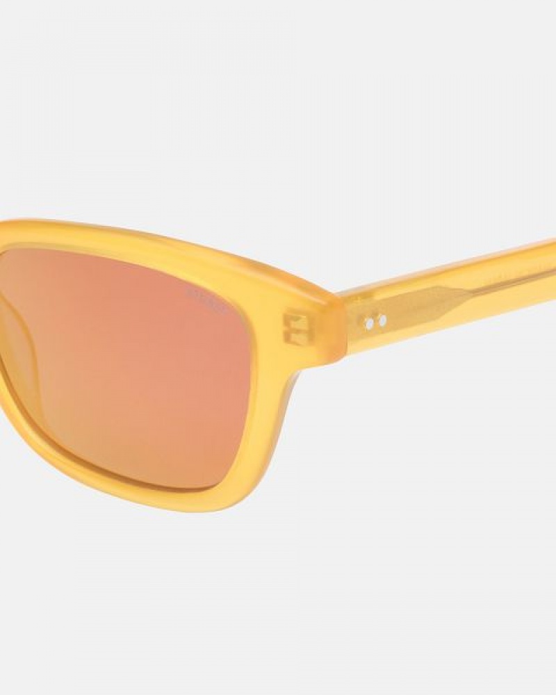 Yellow Stussy Owen Sunglasses | 5203YJNQM