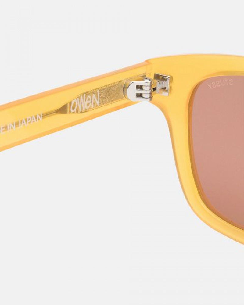 Yellow Stussy Owen Sunglasses | 5203YJNQM