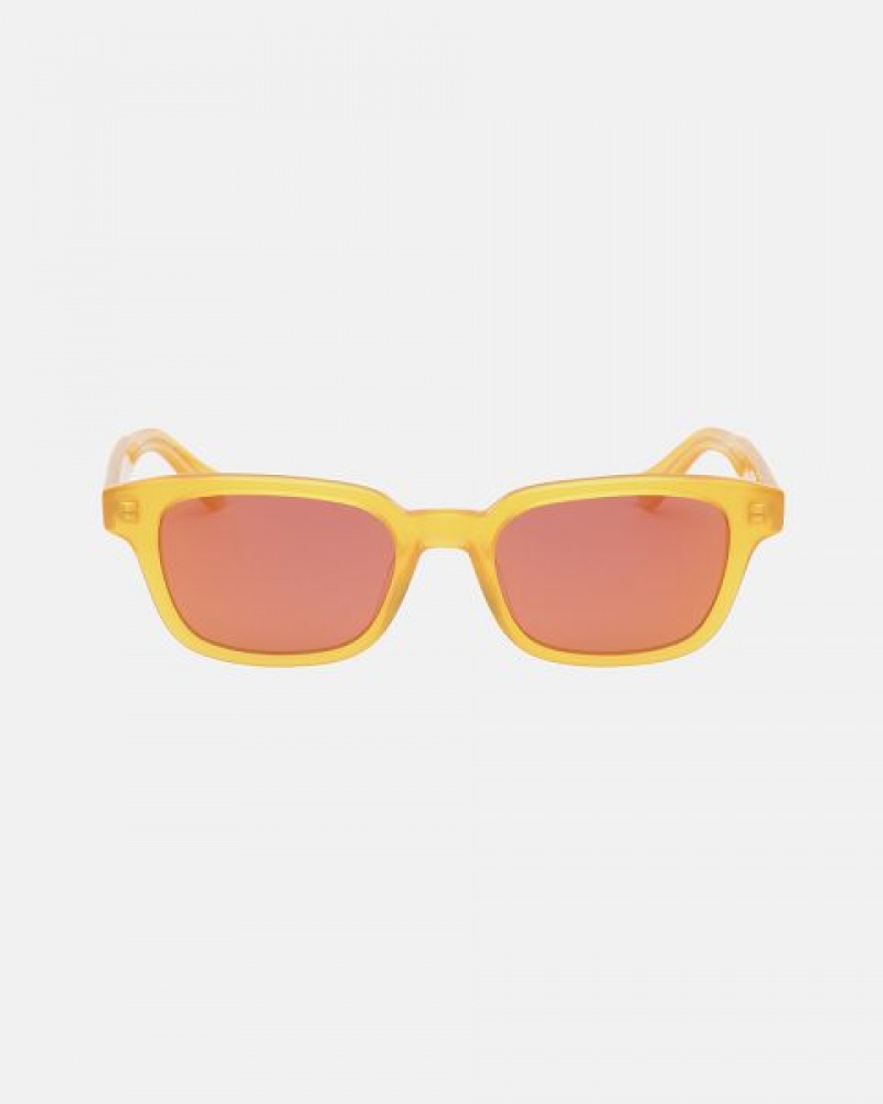 Yellow Stussy Owen Sunglasses | 5203YJNQM