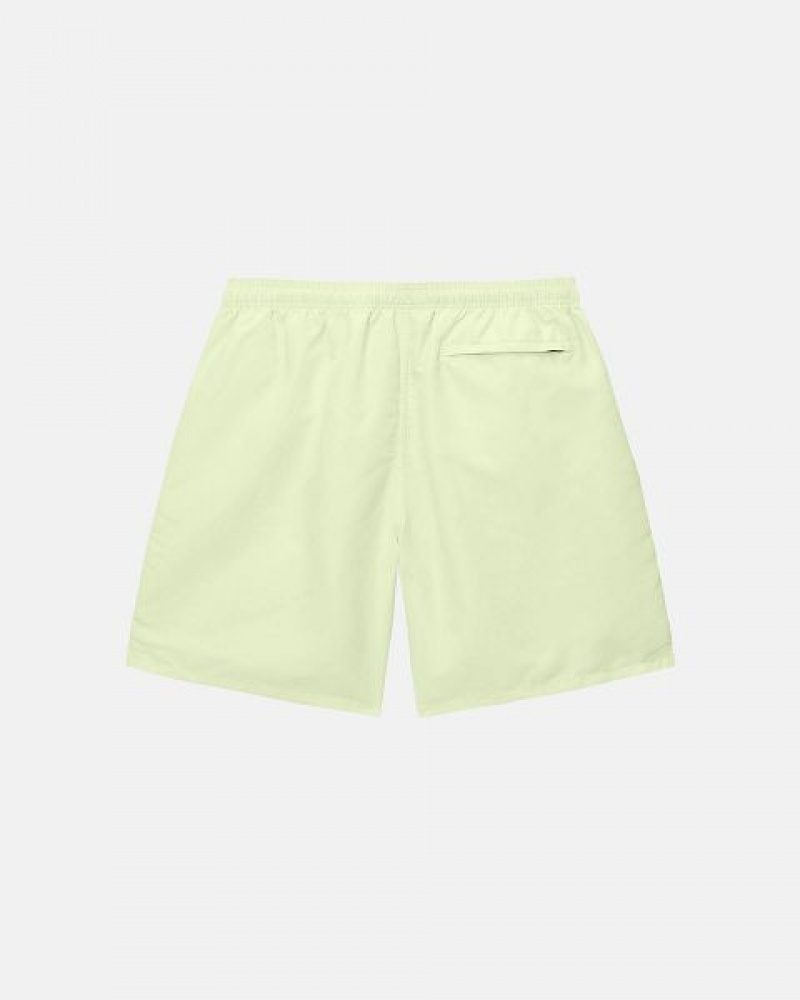 Yellow Stussy Water Big Basic Shorts | 6054ENAZT