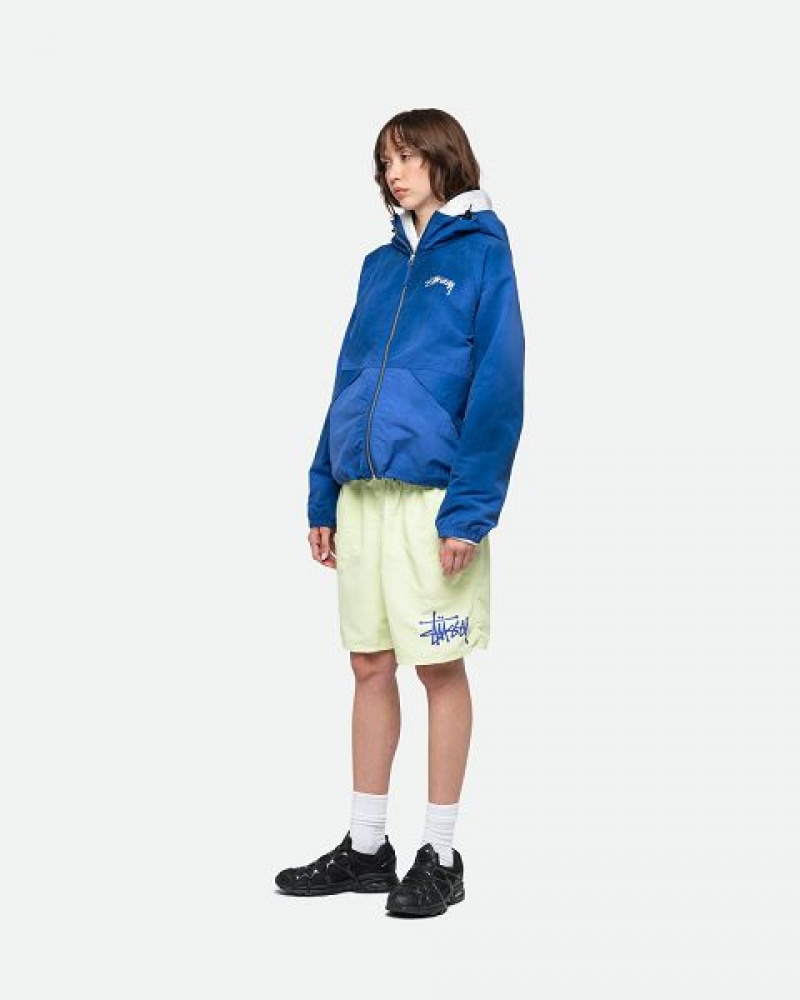 Yellow Stussy Water Big Basic Shorts | 6054ENAZT