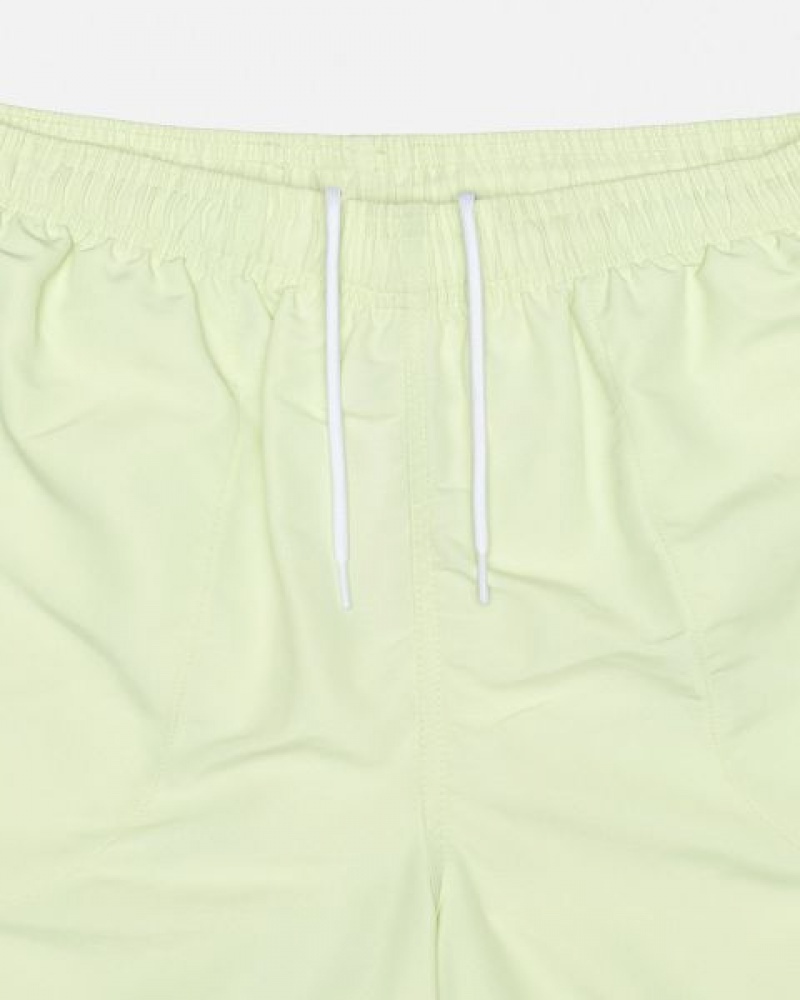 Yellow Stussy Water Big Basic Shorts | 6054ENAZT