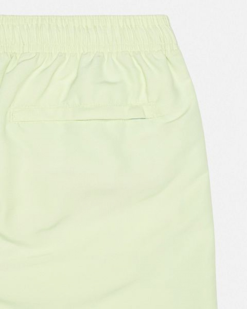 Yellow Stussy Water Big Basic Shorts | 6054ENAZT