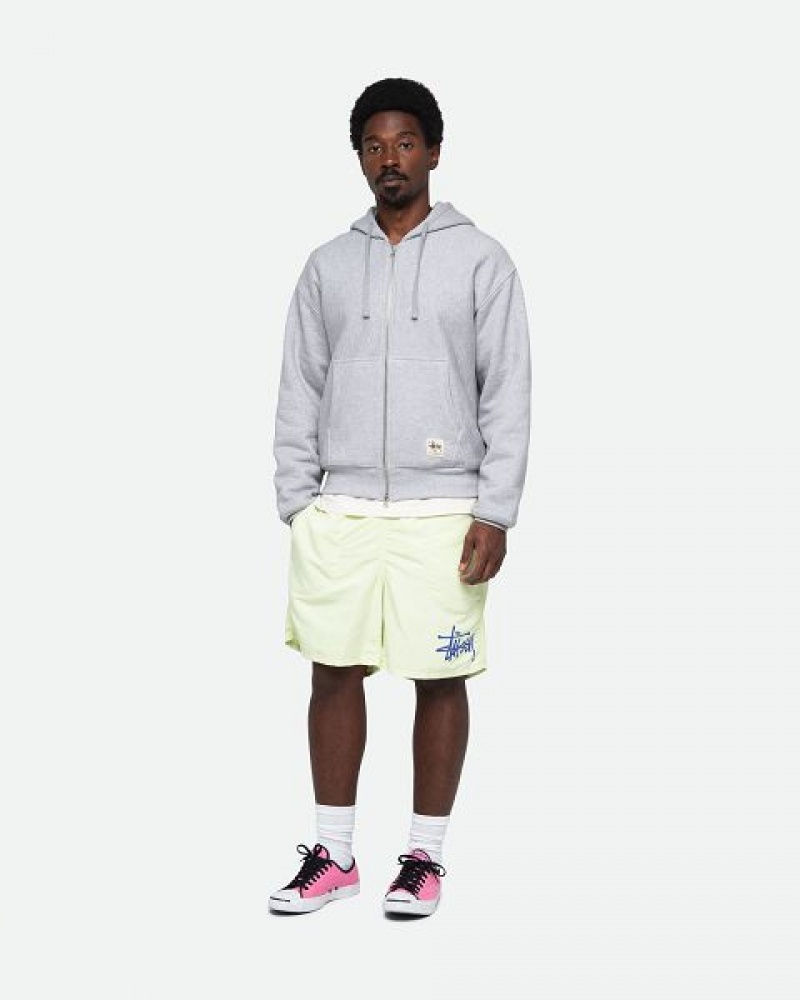 Yellow Stussy Water Big Basic Shorts | 6054ENAZT